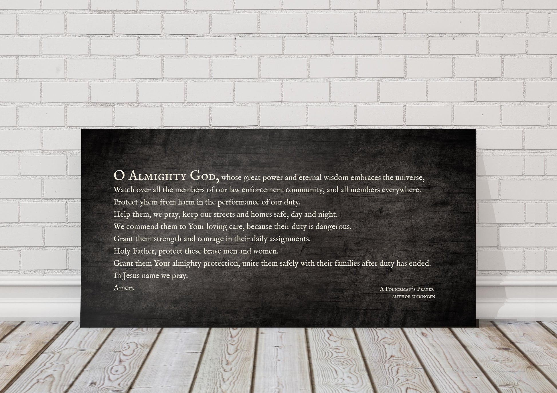 A Policeman's Prayer, Gift for Law Enforcement, Retirement Gift, Wood plaque with prayer, Officer Gift, Wall art, police theme wall art