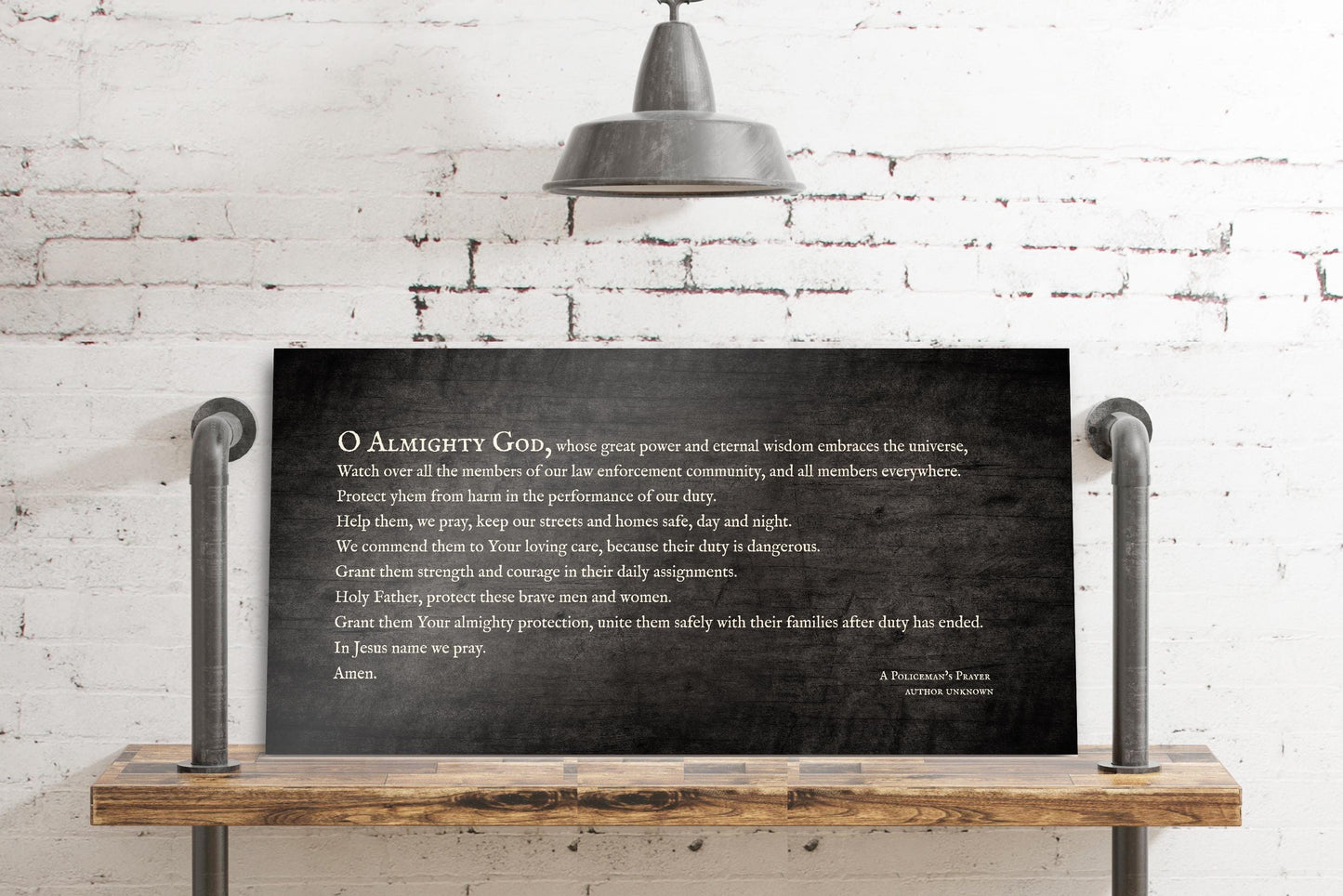 A Policeman's Prayer Memorial Plaque - HoneycombProverbs - Signs - Christian Wall Art