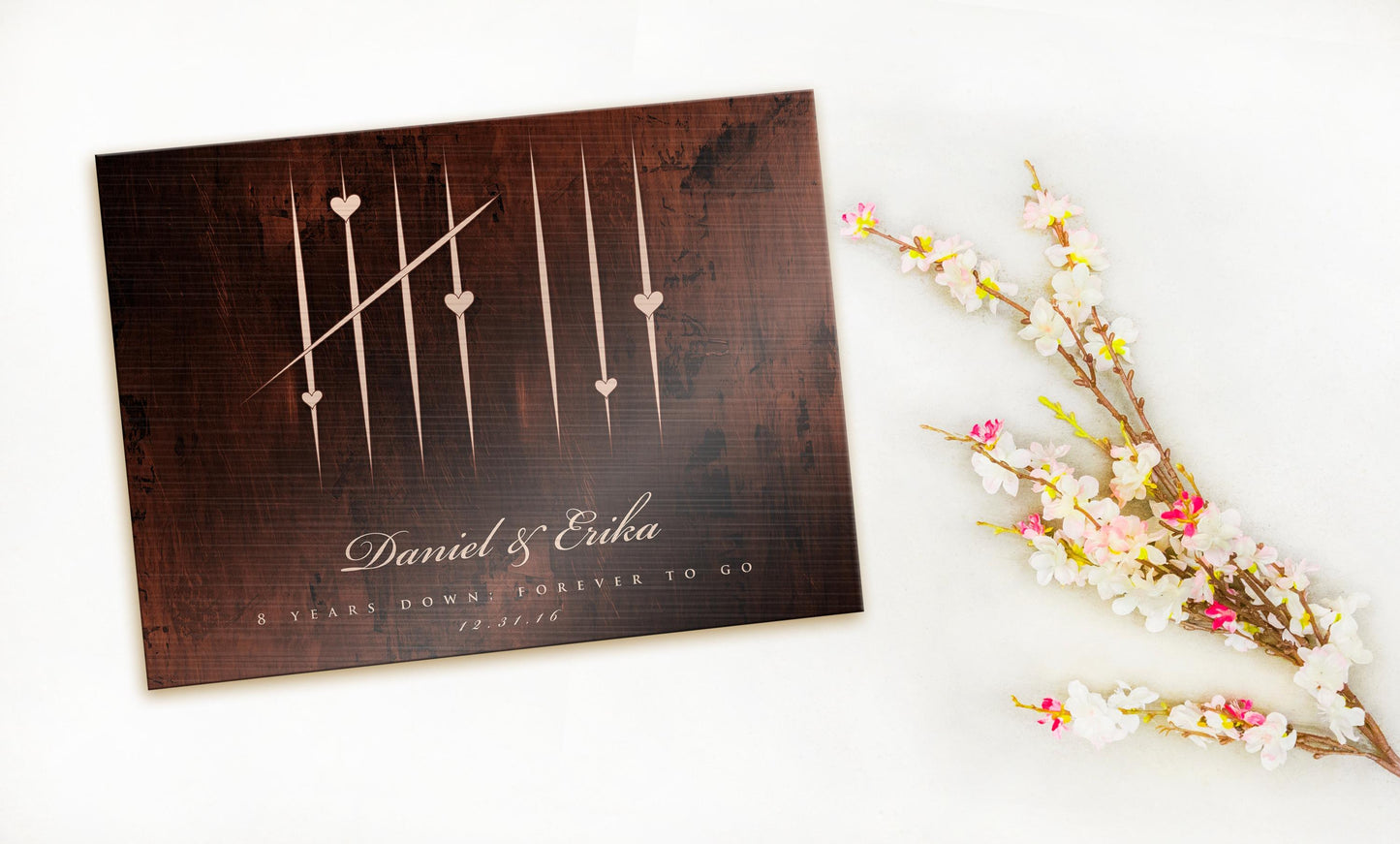 5 Years Down, Wood Tally Mark sign, Anniversary Gift, Couple's Anniversary Gift, 5 year Gift, Personalized anniversary gift for him, for Her