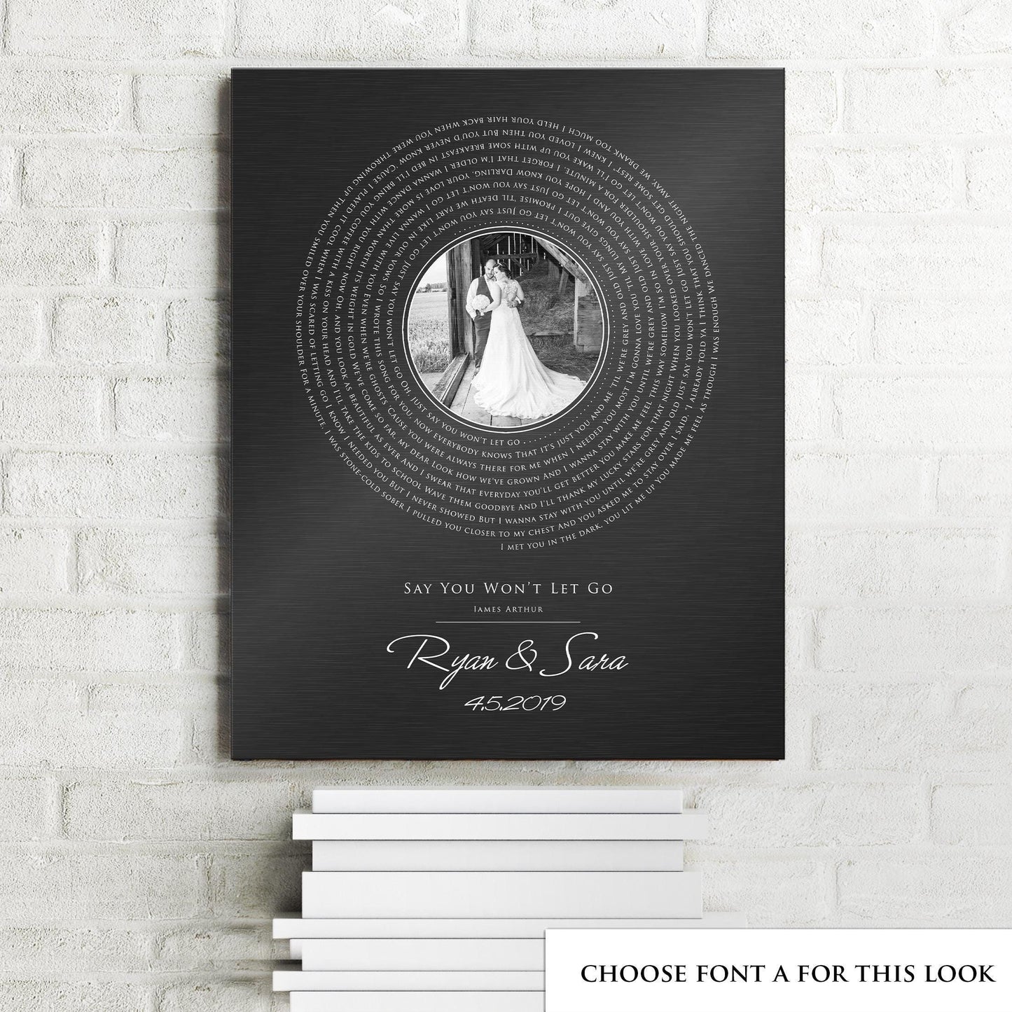 iron anniversary gifts for husbands, vinyl record song art, iron wedding anniversary gift for wife, mens iron gift, photo with song lyrics, sign, engraved lyrics, song print