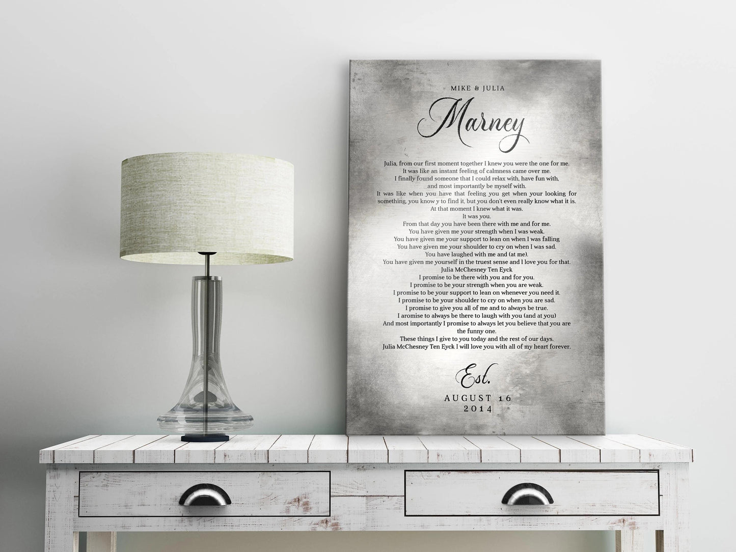 Tin Anniversary Gift, Iron Sharpens Iron Personalized Wall Plaque - HoneycombProverbs - Signs - Tin Anniversary Gifts