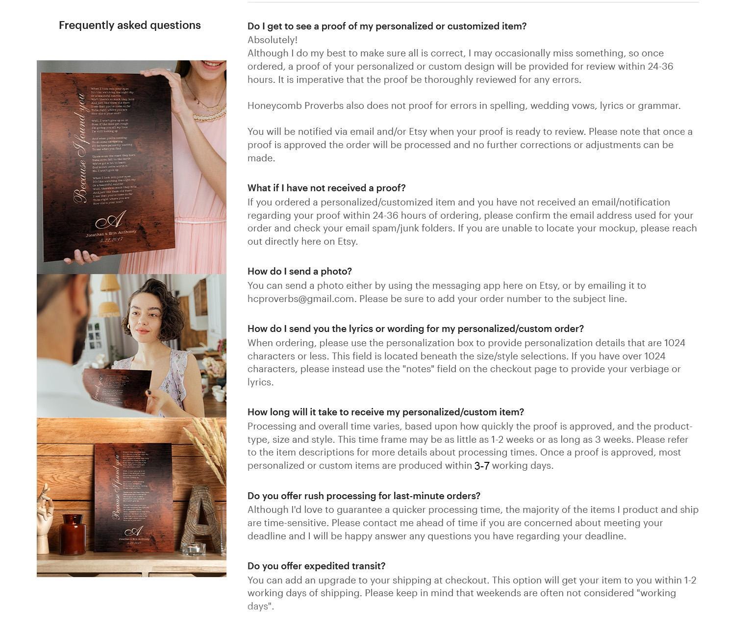 Monogrammed Bronze Anniversary Lyric Sign - HoneycombProverbs - Signs - Bronze Anniversary Gifts