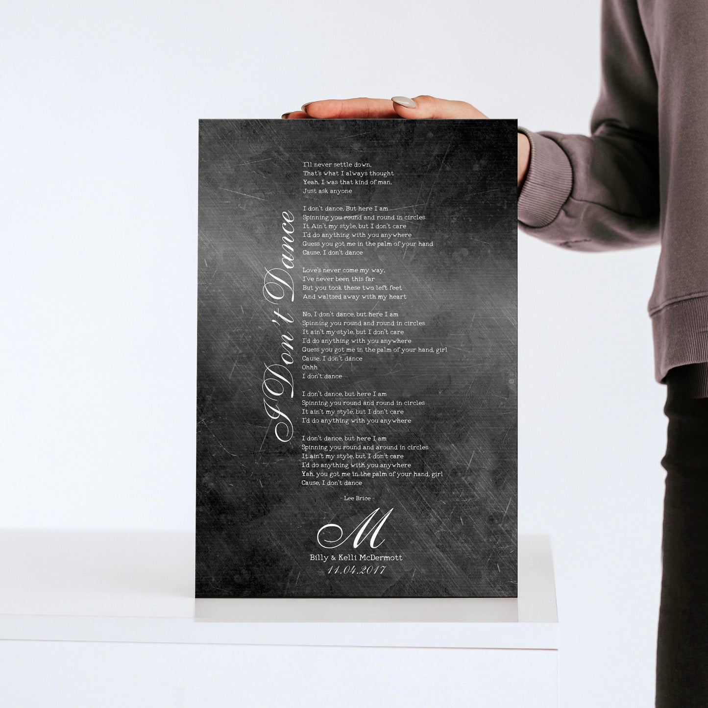 iron anniversary gift, custom song plaque, 6 year anniversary gift, lyric sign