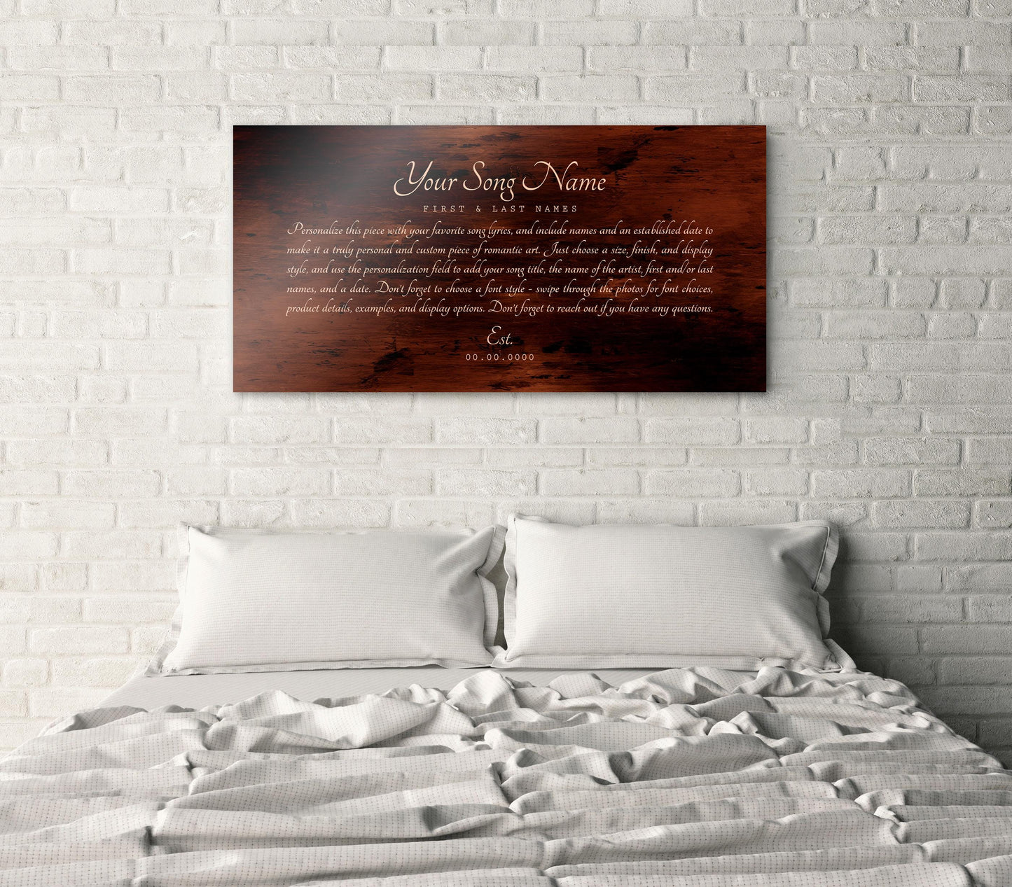 First Dance Lyrics Wall Decor, Metal Sign, Wedding Song Art, Custom Song Lyric Art - HoneycombProverbs - Signs - Rustic Lyrics Wall Decor