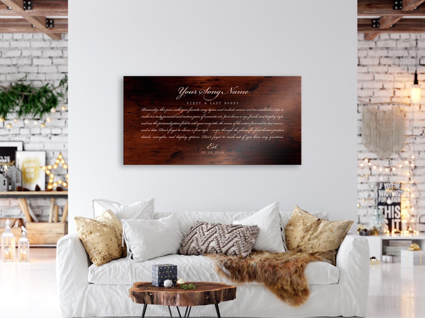 First Dance Lyrics Wall Decor, Metal Sign, Wedding Song Art, Custom Song Lyric Art - HoneycombProverbs - Signs - Rustic Lyrics Wall Decor