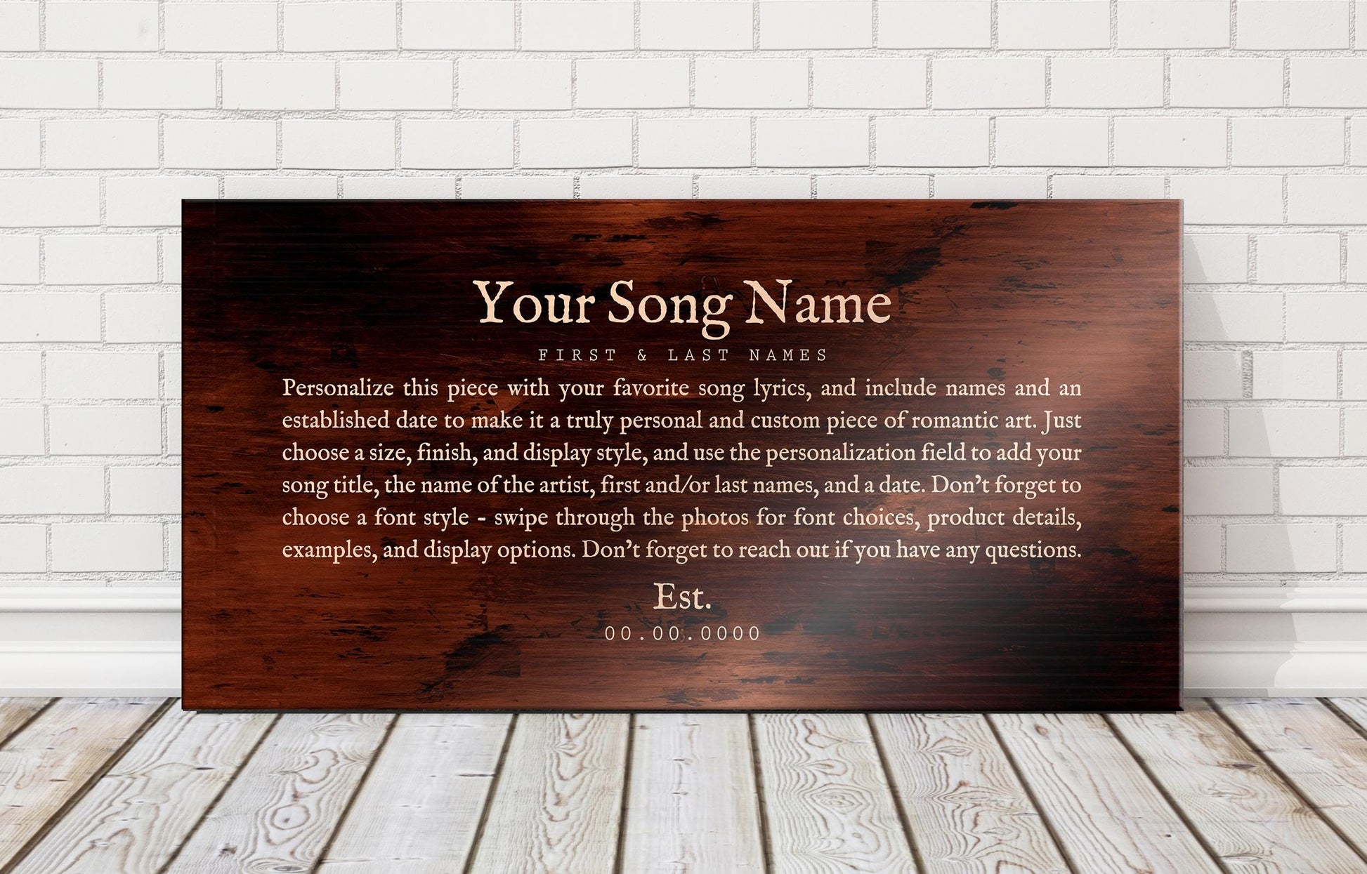First Dance Lyrics Wall Decor, Metal Sign, Wedding Song Art, Custom Song Lyric Art - HoneycombProverbs - Signs - Rustic Lyrics Wall Decor