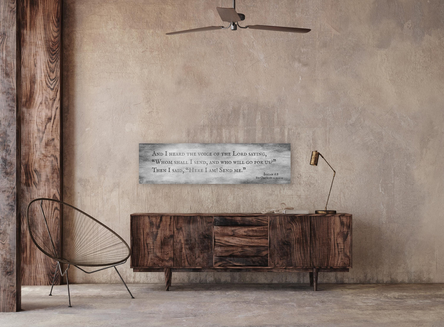Personalized Isaiah 6:8 Tarnished Metal Sign- Here I Am Send Me - Christian Plaque - Religious Gift - HoneycombProverbs - Signs - Luxury Corporate Gifts