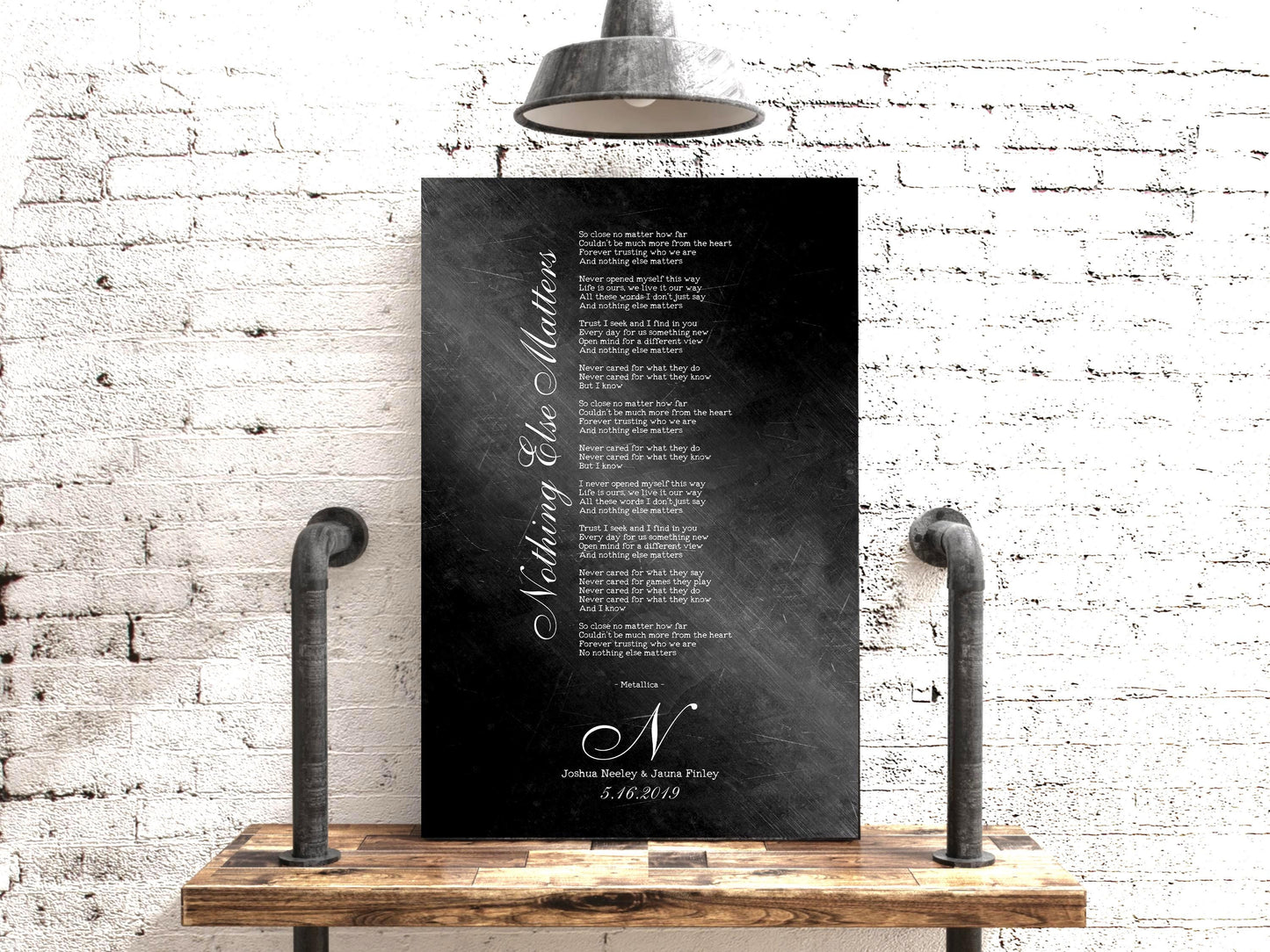 Monogrammed Iron First Dance Song Sign - HoneycombProverbs - Signs - Iron Anniversary Gifts