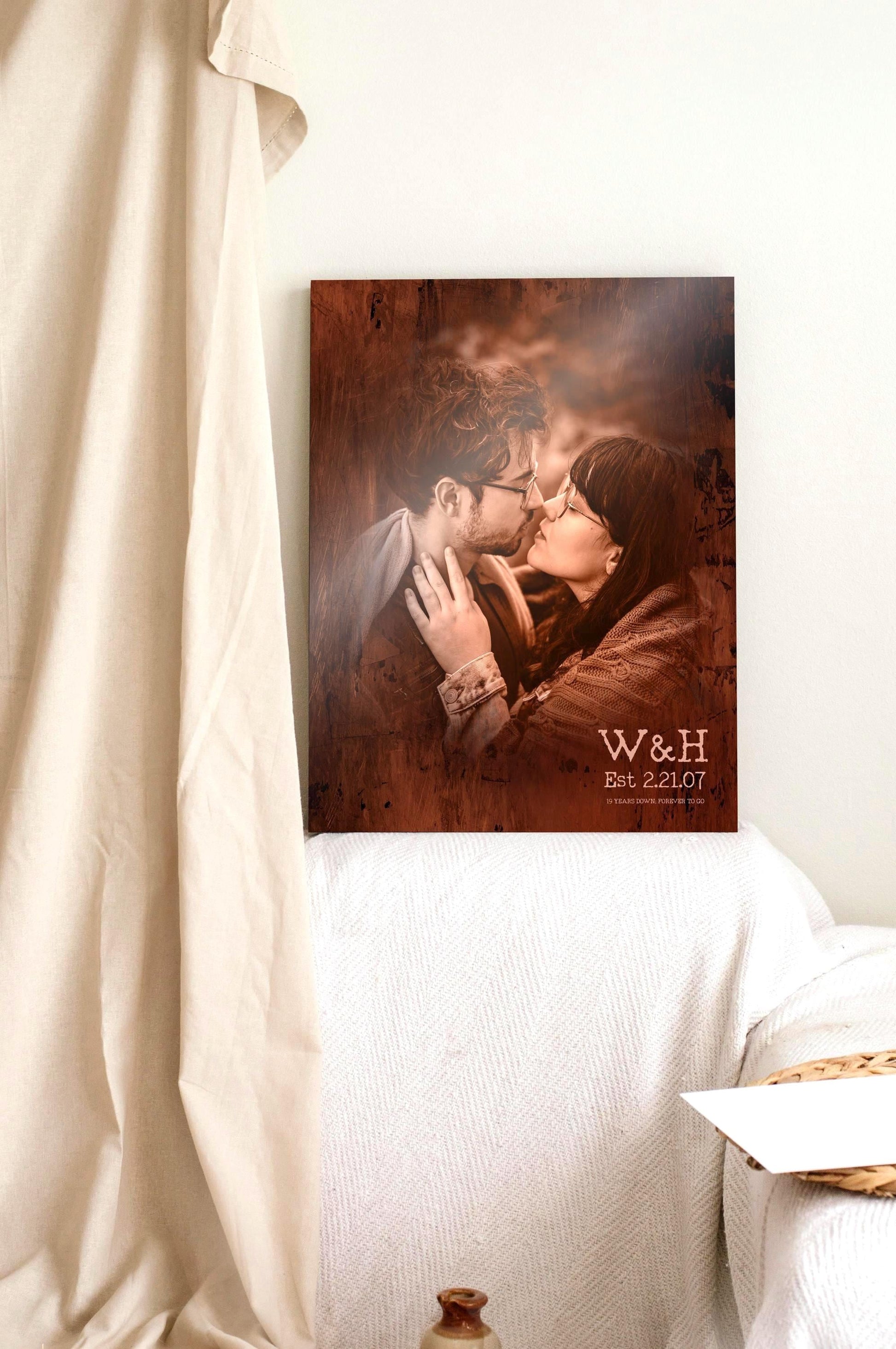 Bronzed Memories; Custom Photo with Words Art - HoneycombProverbs - Signs - Bronze Anniversary Gifts