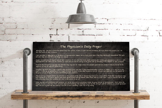 The Physician's Daily Prayer, Wooden Sign - HoneycombProverbs - Signs - Christian Wall Art
