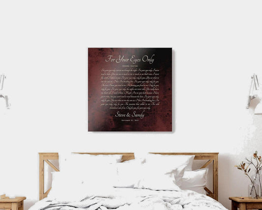 Our Song on Bronze, Personalized Lyric Sign - HoneycombProverbs - Signs - Bronze Anniversary Gifts