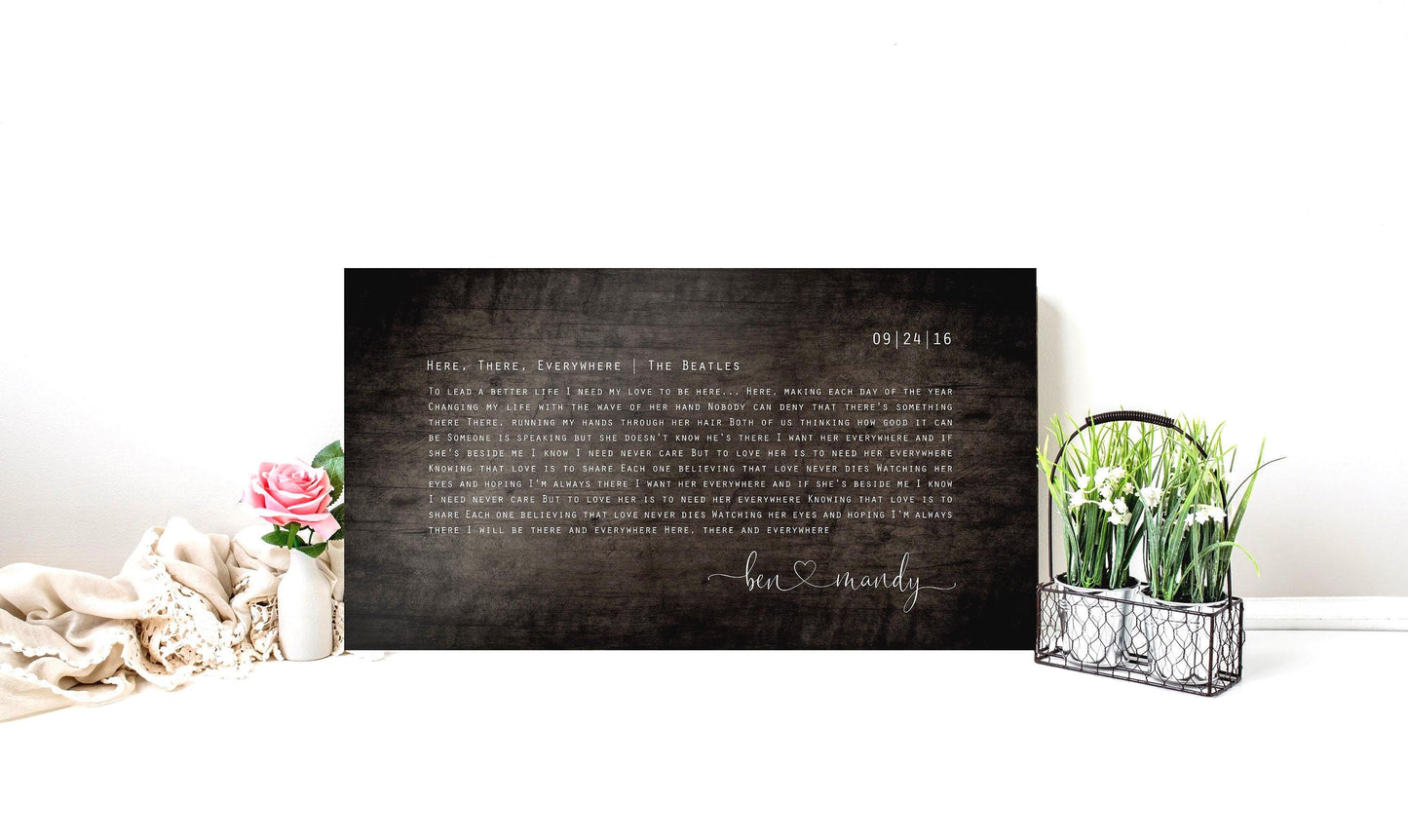 Farmhouse Rustic Song Lyric Sign - HoneycombProverbs - Signs - 5 year anniversary gifts