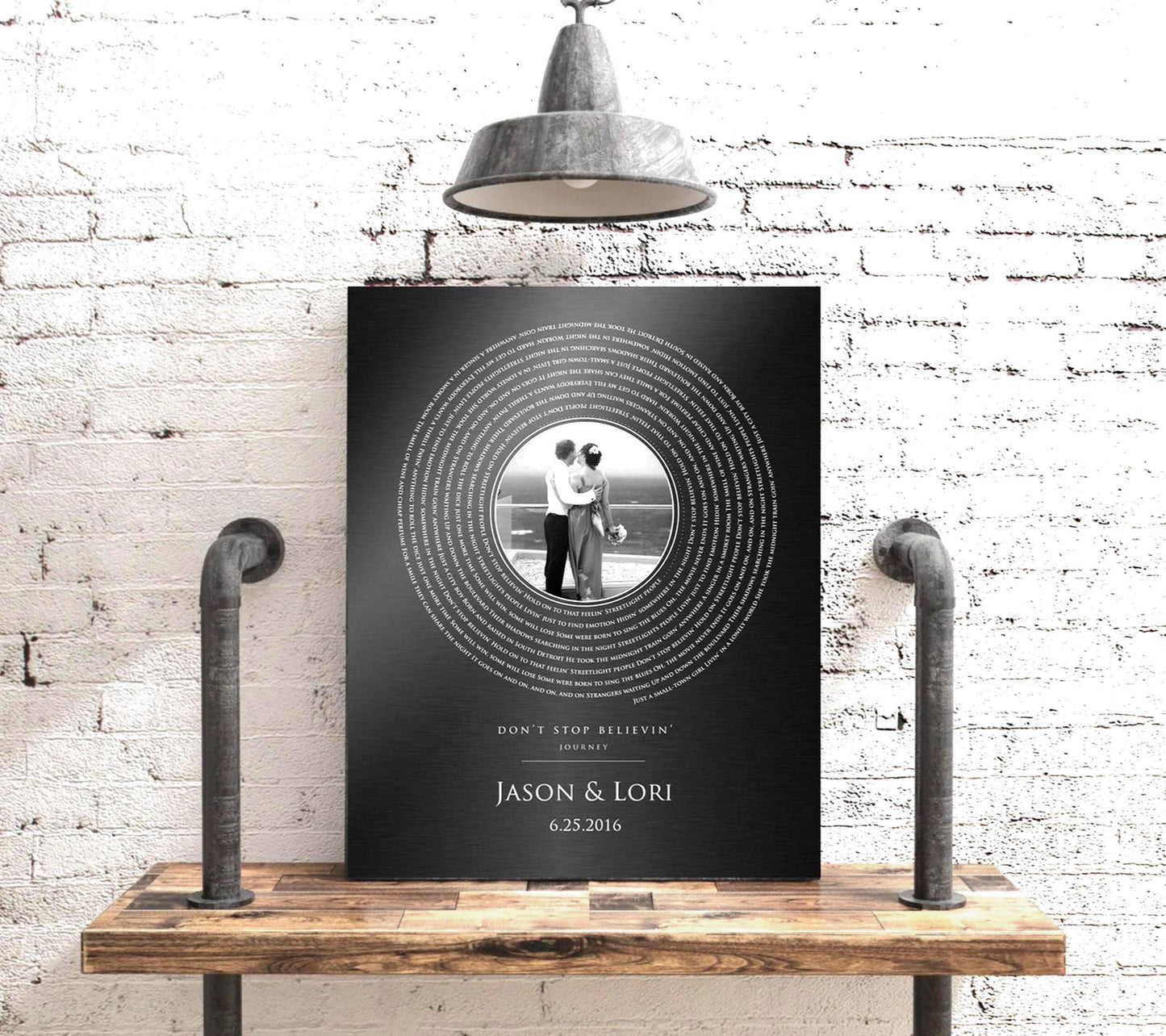 Our Song on Iron, iron anniversary gift for him, 6th Anniversary Gift for her, record art - HoneycombProverbs - Signs - Iron Anniversary Gifts