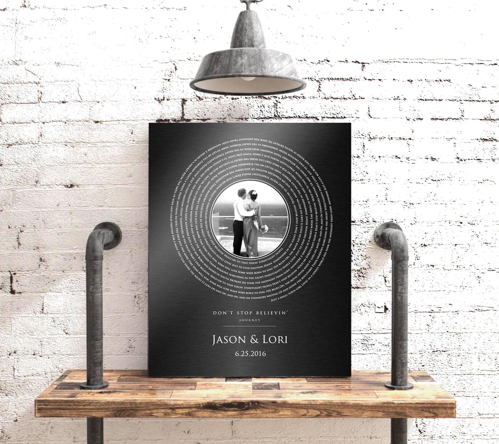 Our Song on Iron, iron anniversary gift for him, 6th Anniversary Gift for her, record art - HoneycombProverbs - Signs - Iron Anniversary Gifts