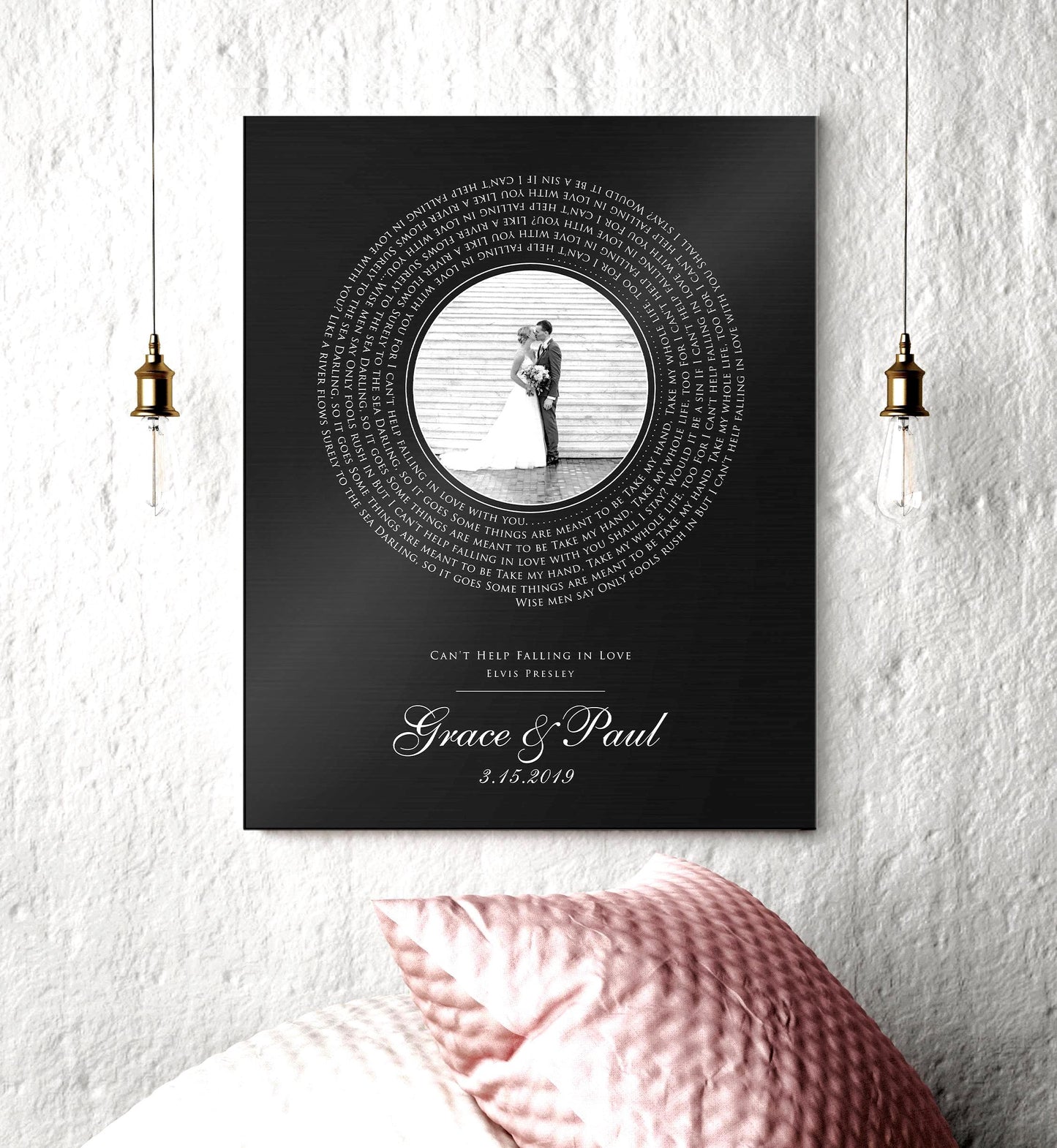 Our Song on Iron, iron anniversary gift for him, 6th Anniversary Gift for her, record art - HoneycombProverbs - Signs - Iron Anniversary Gifts