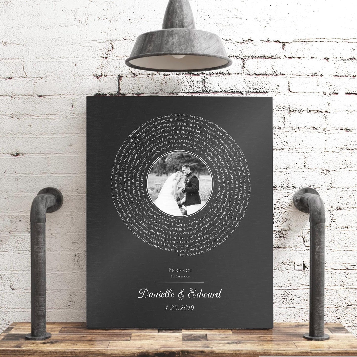 Our Song on Iron, iron anniversary gift for him, 6th Anniversary Gift for her, record art - HoneycombProverbs - Signs - Iron Anniversary Gifts
