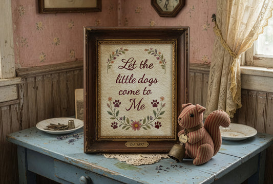 Faithful Dog Fine Art Print: Let the Little Dogs Come to Me