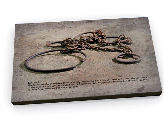 Wood Inspired Scripture Art: Isaiah 61:1 on Canvas - Hunnycomb Proverbs - Wedding gift ideas - paper anniversary gifts 