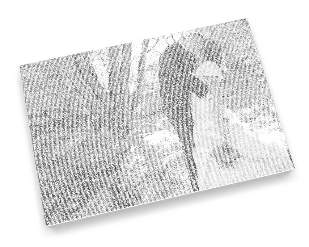 18x24 Wedding Vow Calligram - Fine art and canvas personalized anniversary and inspirational gifts