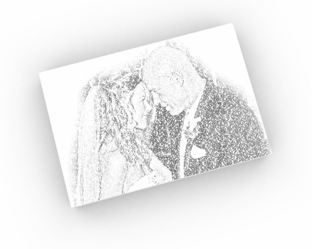 20x24 Personalized Calligram Canvas - Fine art and canvas personalized anniversary and inspirational gifts