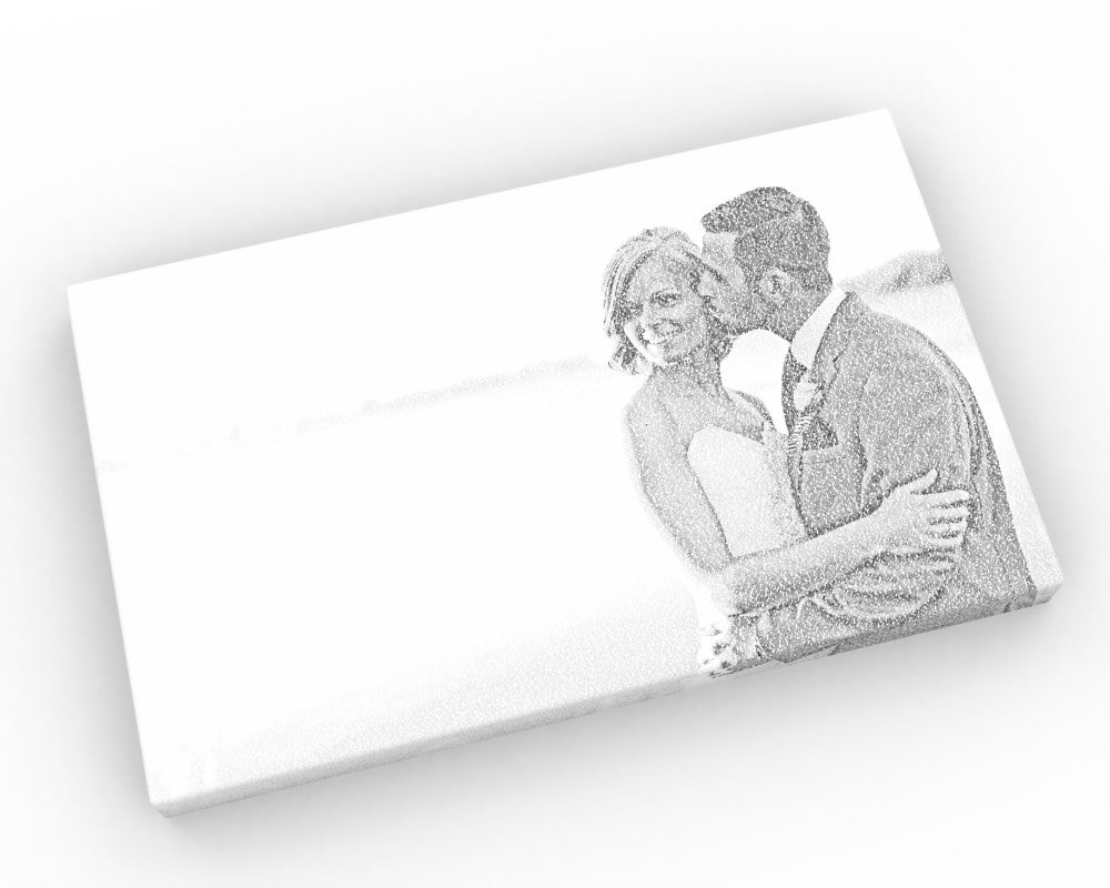 20x30 Wedding Photo Calligram Canvas - Fine art and canvas personalized anniversary and inspirational gifts