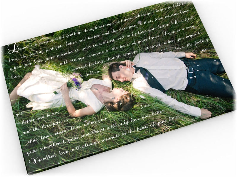 18x24 Wedding Vow Photo Canvas - Fine art and canvas personalized anniversary and inspirational gifts