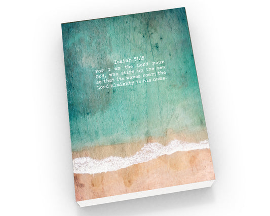 Wood Inspired Scripture Art: Isaiah 51:15 on Canvas - Hunnycomb Proverbs - Wedding gift ideas - paper anniversary gifts 