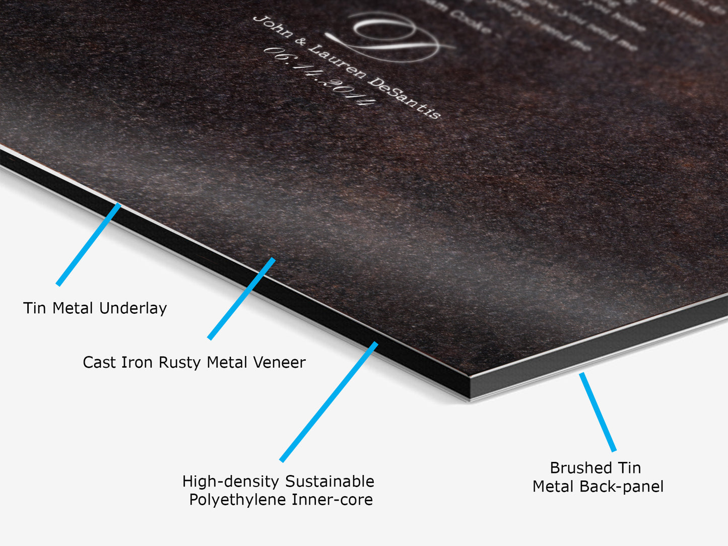 Monogrammed Wedding Song Lyric Sign