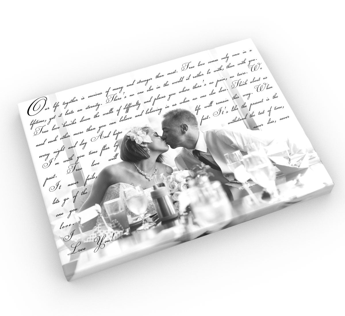 16x20 Wedding Vow Photo Canvas - Fine art and canvas personalized anniversary and inspirational gifts