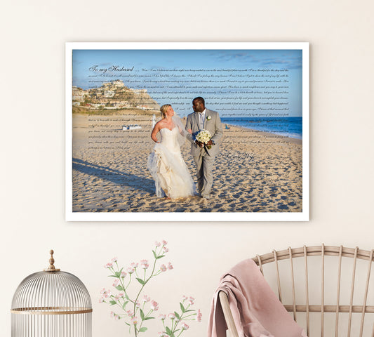 Fine Art Wedding Vow Photo - Fine art and canvas personalized anniversary and inspirational gifts