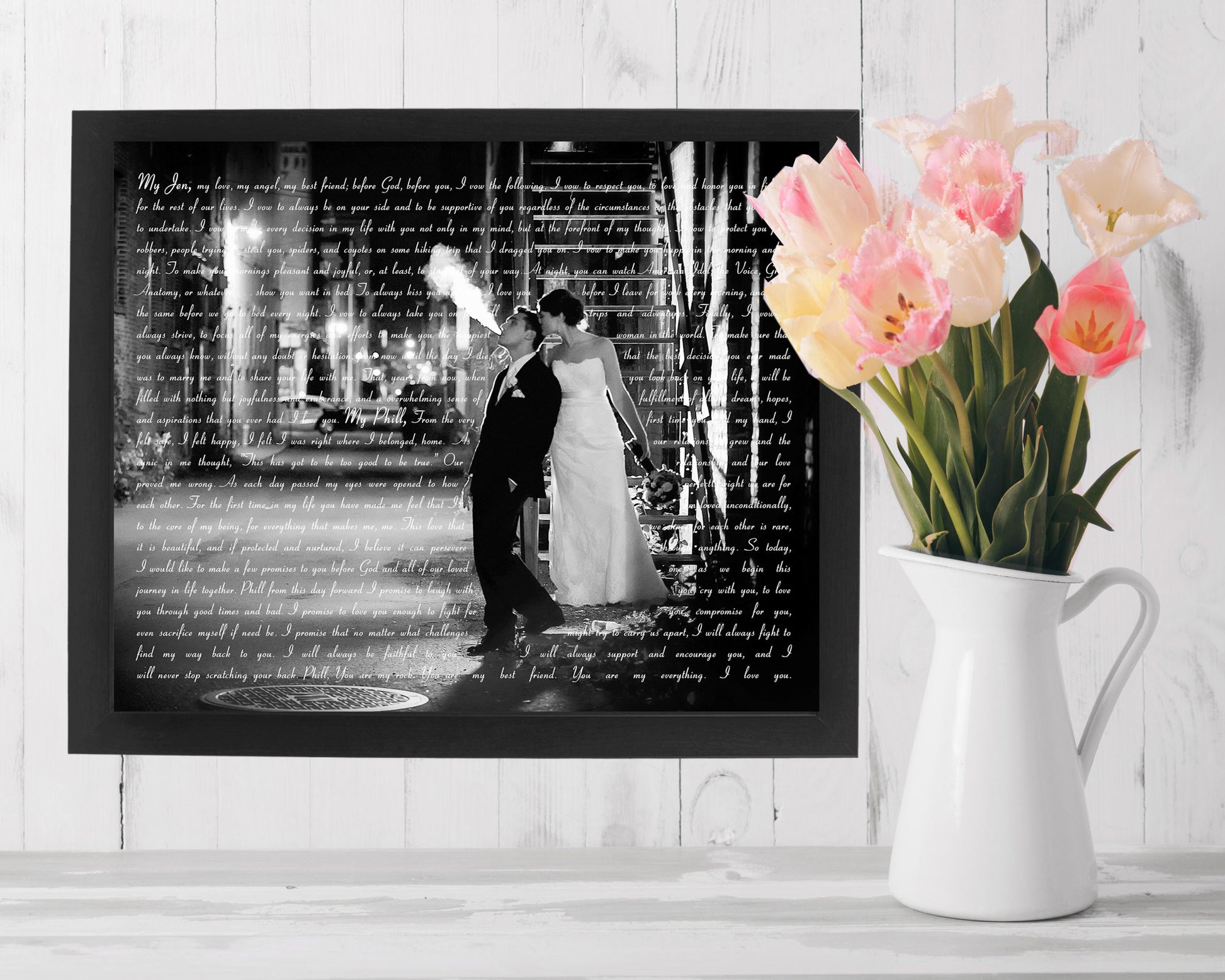 Fine Art Wedding Vow Photo - Fine art and canvas personalized anniversary and inspirational gifts