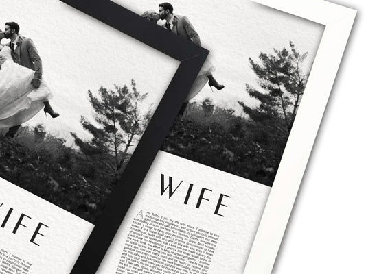 Wedding Photo with Quote - Fine art and canvas personalized anniversary and inspirational gifts