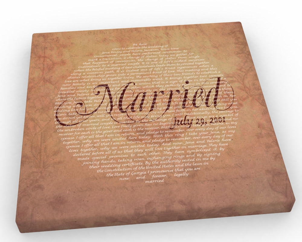 Vintage Personalized Wedding Art - Fine art and canvas personalized anniversary and inspirational gifts