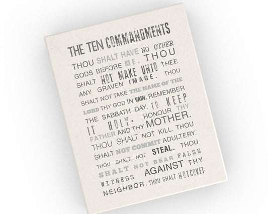 10 Commandments on Canvas - Fine art and canvas personalized anniversary and inspirational gifts