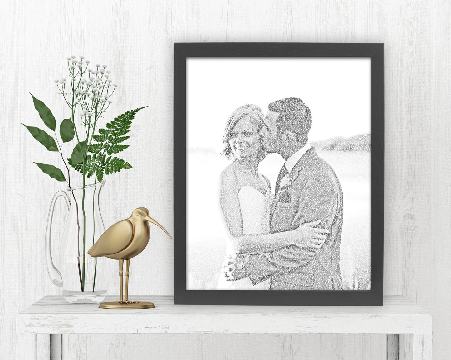 Calligram Photo Fine Art print - Fine art and canvas personalized anniversary and inspirational gifts