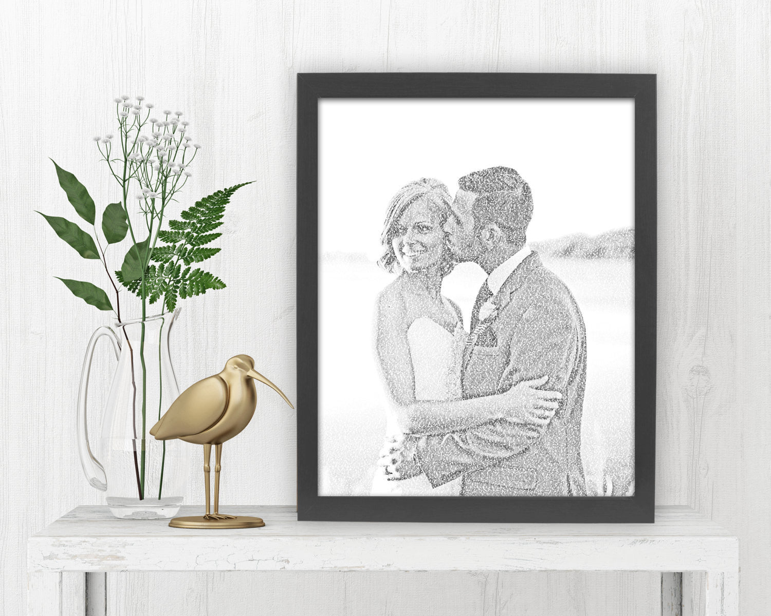 Calligram Photo Fine Art print - Fine art and canvas personalized anniversary and inspirational gifts