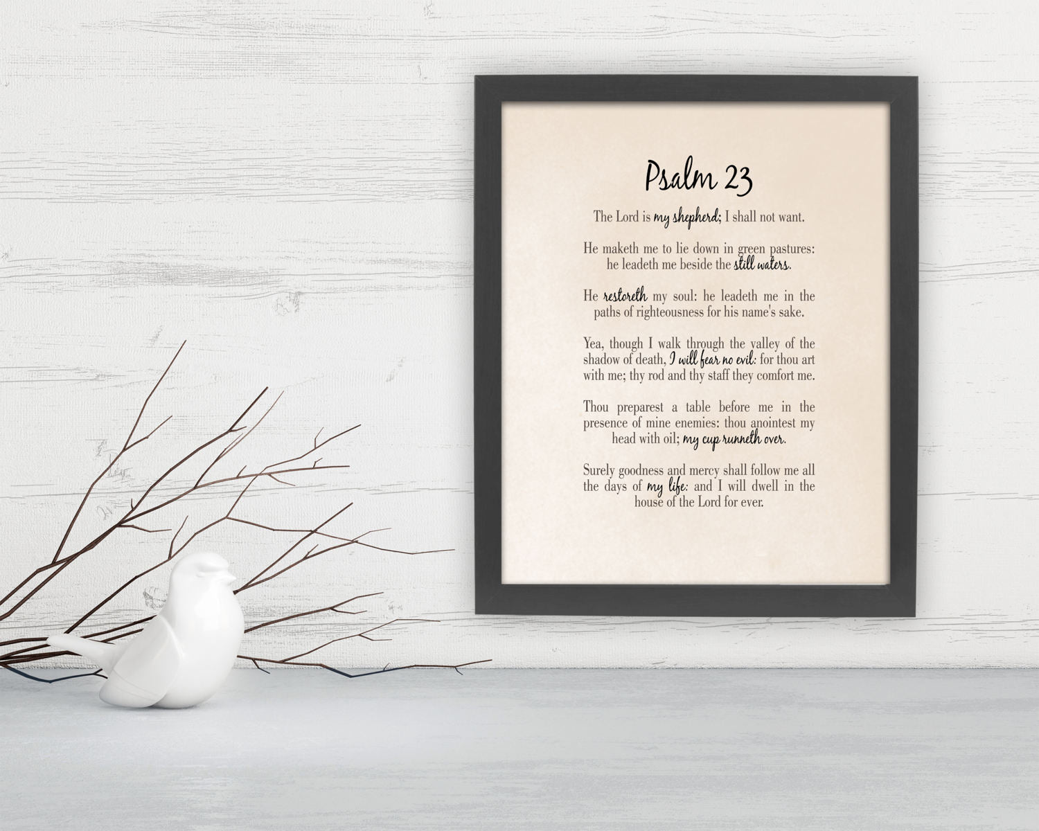 Psalm 23 designer typography, scripture print, christian typography art, designer bible verse art, Psalms 23, The Lord is my Shepherd