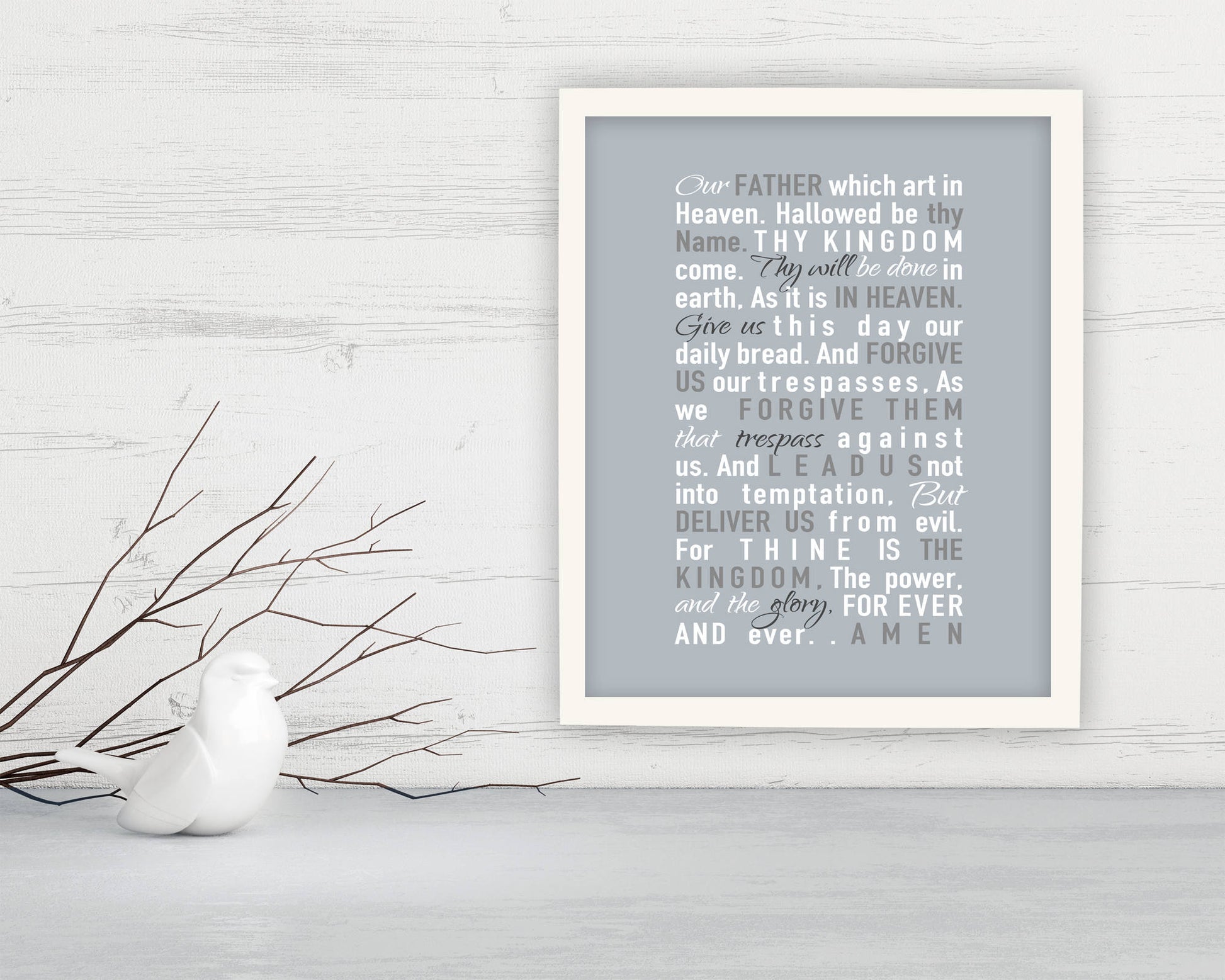 Matthew 6:9-13,  Framed Scripture print, bible verse print, gift, christian decor, prints, scriptures, The Lord's prayer, scripture art