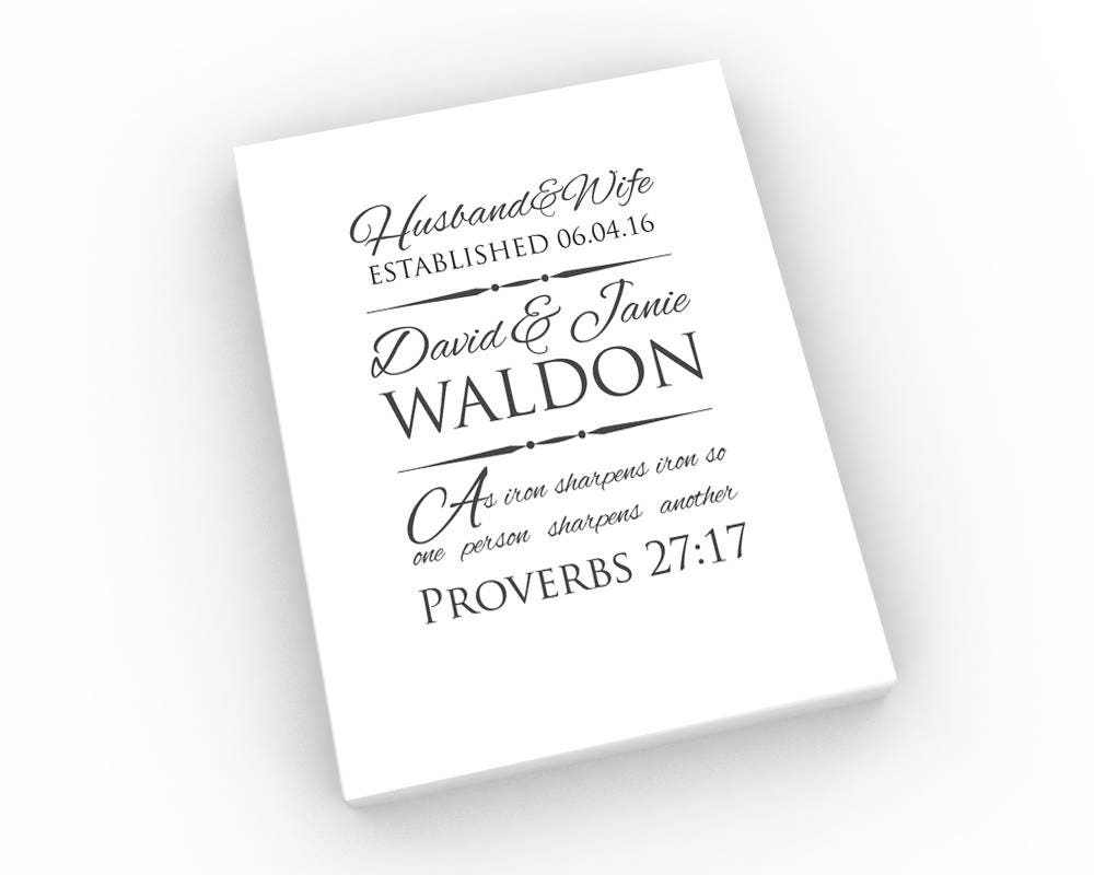 Scripture for couples, Proverbs 27:17