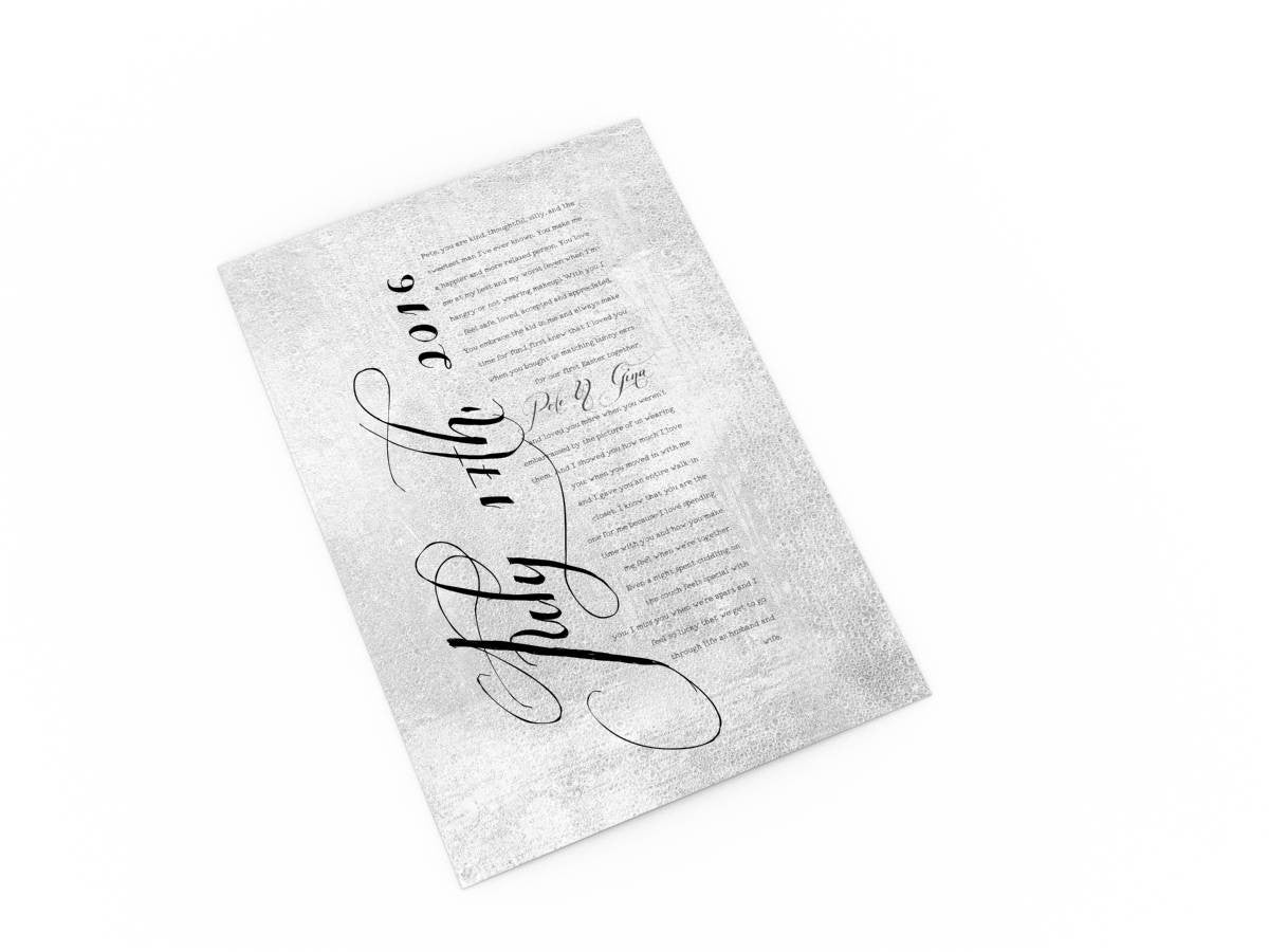 Wedding Date and Vow Art - Fine art and canvas personalized anniversary and inspirational gifts