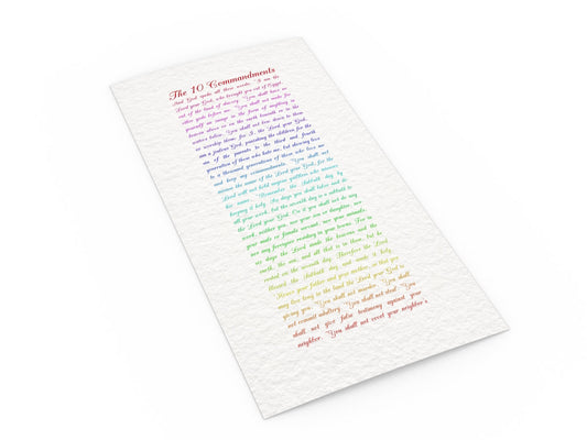 Ten Commandments sign, 10 Commandments, On Canvas, Framed, Scripture Art, Christmas Gift, Pastor, Teacher, Bible verse, art, Sunday School,