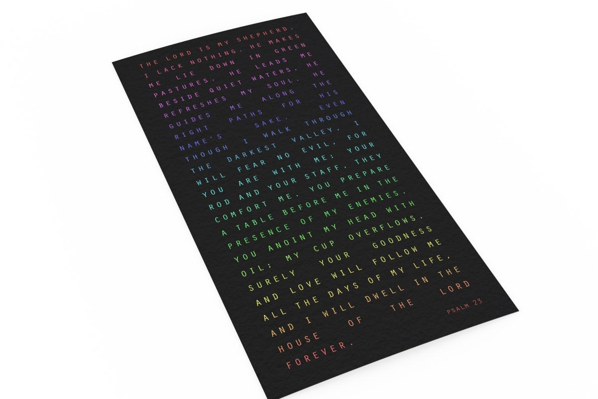 Psalm 23, The Lord is My Shepherd, On Canvas, Framed, Scripture Art, Christmas Gift, Pastor, Teacher, Bible verse, art, Sunday School,