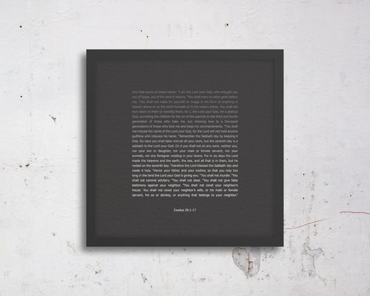 The 10 Commandments, Modern,custom, wall, art, decor, gift, Bible verse, Scripture, prints, Scriptures, on canvas, Framed, gifts, Christmas