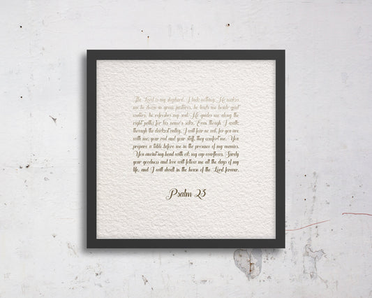 Psalm 23, Fine Art, custom, Bible verse, Scripture, prints, Scriptures on canvas, Framed scripture, wall decor, gift, gifts, Christmas, mom