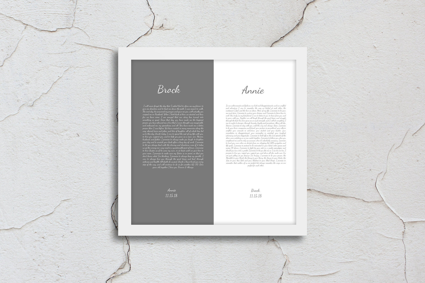 1st Anniversary, wedding vow art, gift, Printed vows, His and Her, Wedding Vow print, Anniversary, for him, for her, for wife, Christmas