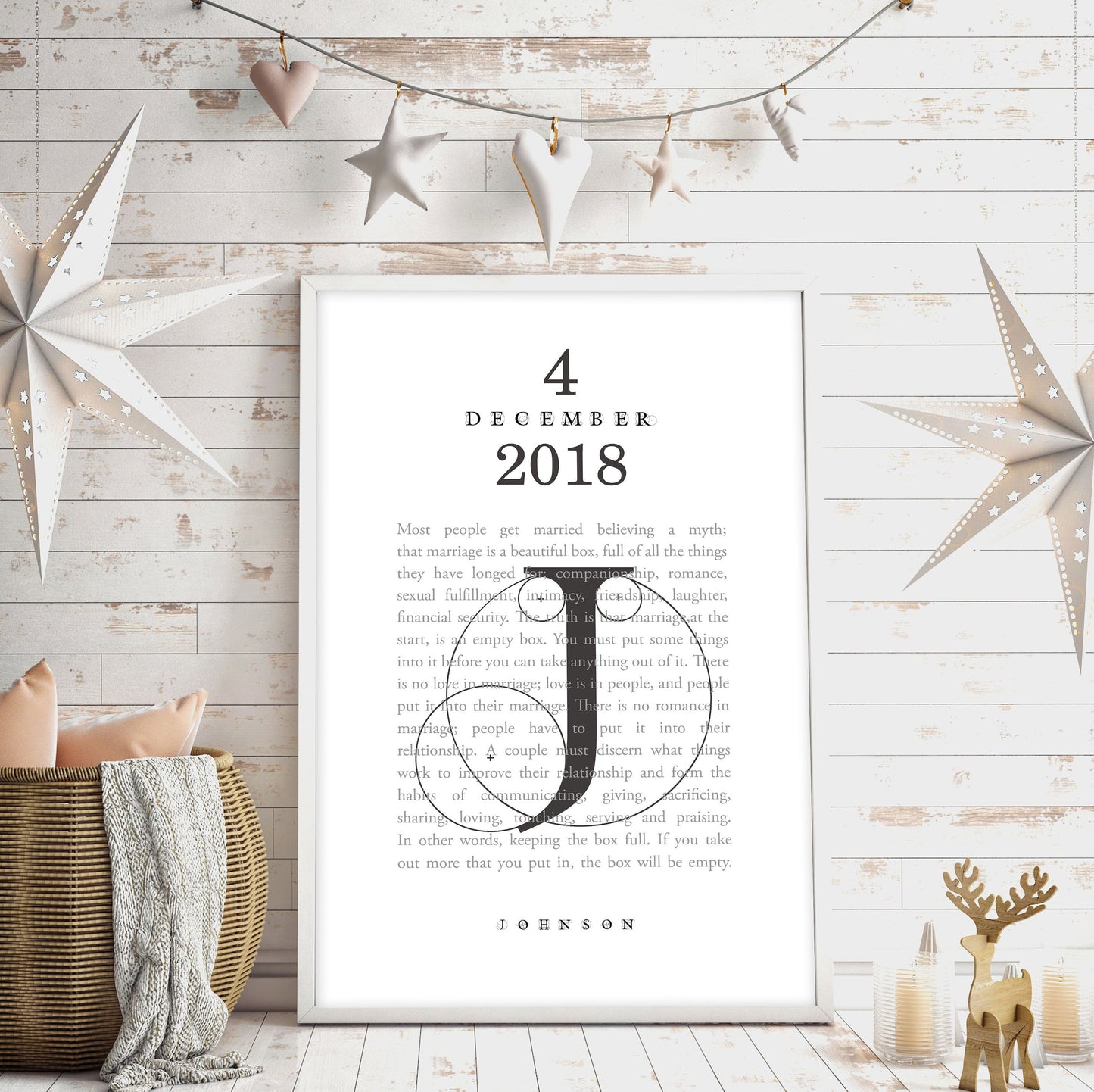 Personalized, Wedding Gift, Christmas, gift for newlyweds, Christmas gift for, daughter in law, unique, anniversary, the marriage box, poem