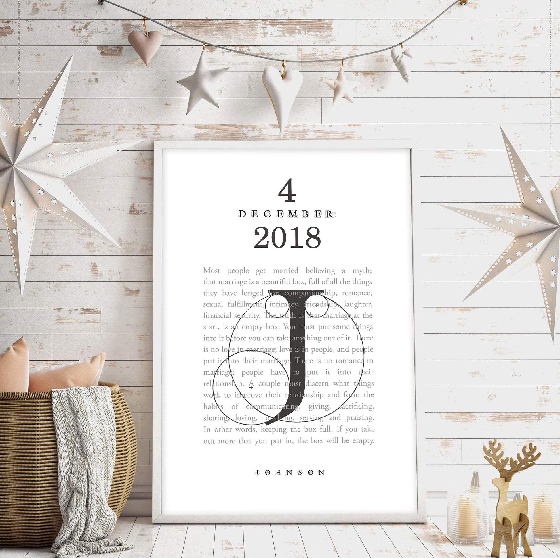 Personalized, Wedding Gift, Christmas, gift for newlyweds, Christmas gift for, daughter in law, unique, anniversary, the marriage box, poem
