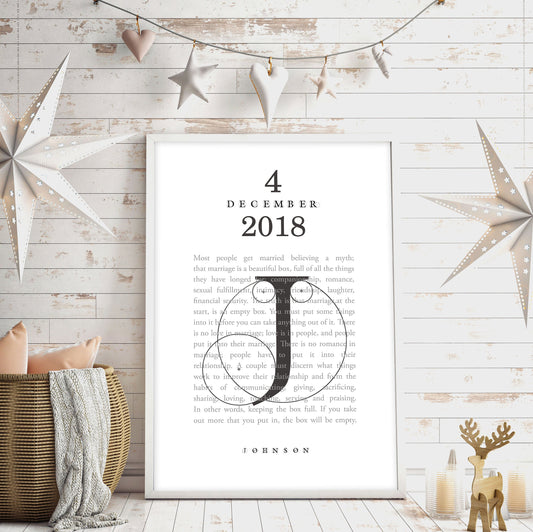 Personalized, Wedding Gift, Christmas, gift for newlyweds, Christmas gift for, daughter in law, unique, anniversary, the marriage box, poem