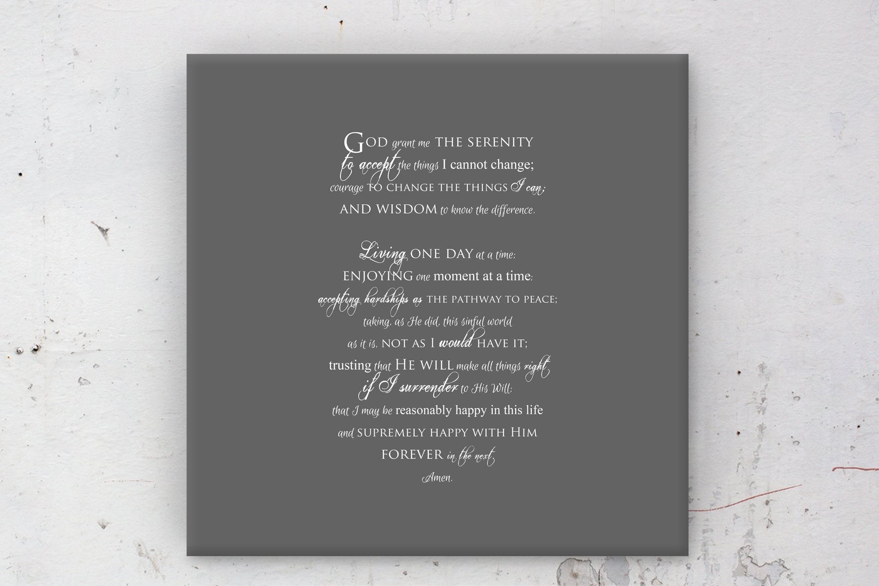 Serenity Prayer, customize, Inspirational, print, Scriptures on canvas, Framed, scripture, gift, gifts, Christmas, for, brother, friend, son