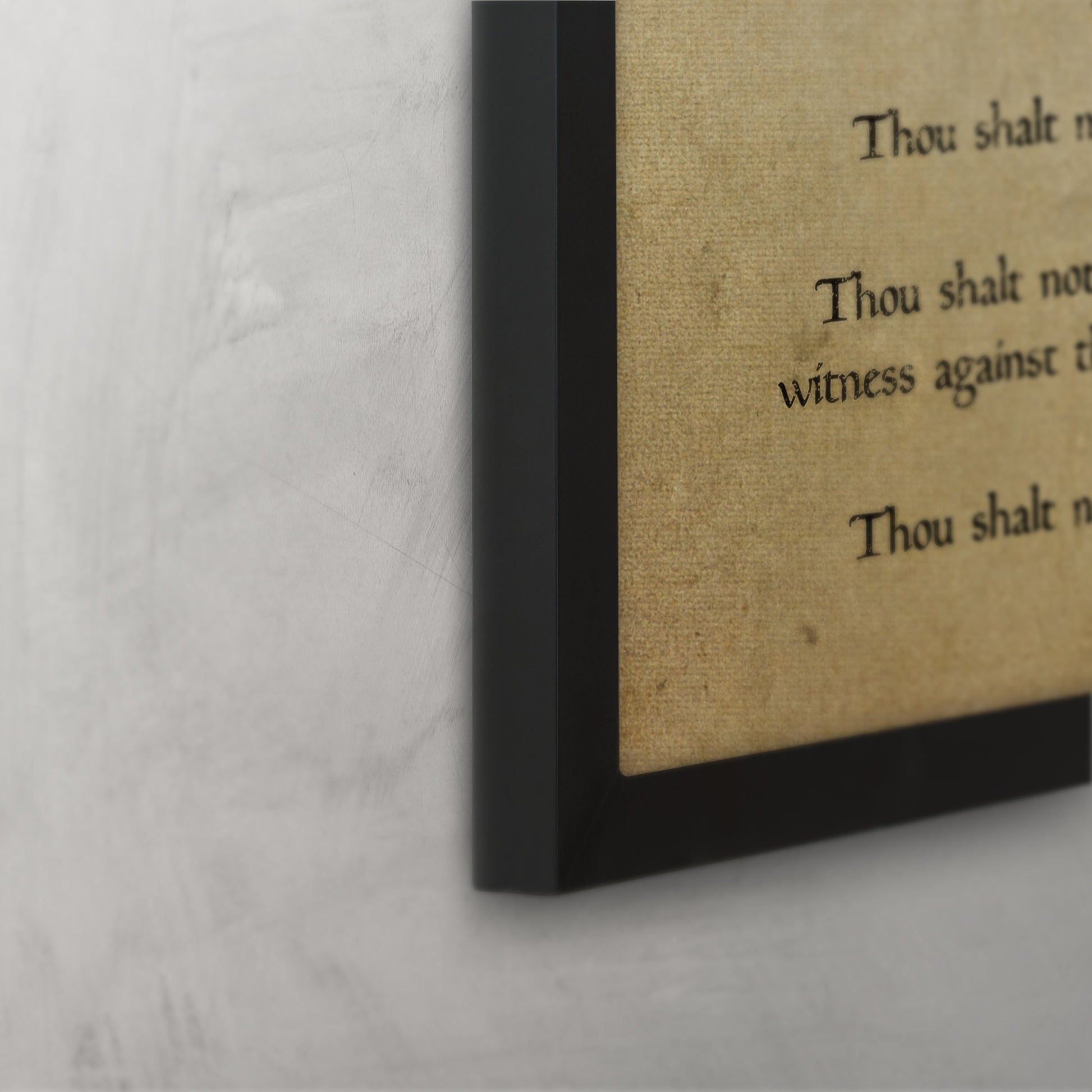 Vintage 10 Commandments Decor, Old World Religious Decor, Old Scripture Canvas, Ancient Decor, Religious Decor for Den, Pastor Office gift